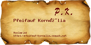 Pfeifauf Kornélia névjegykártya